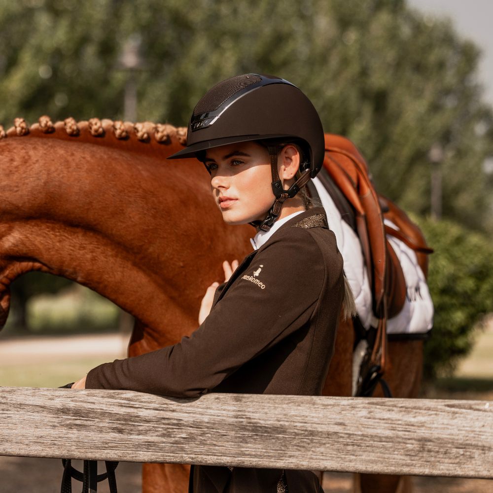 Star Lady Chrome Riding Helmet | Brown