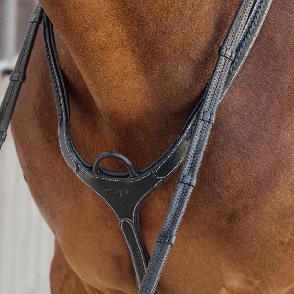 D Collection Rubber Reins With Leather Loops