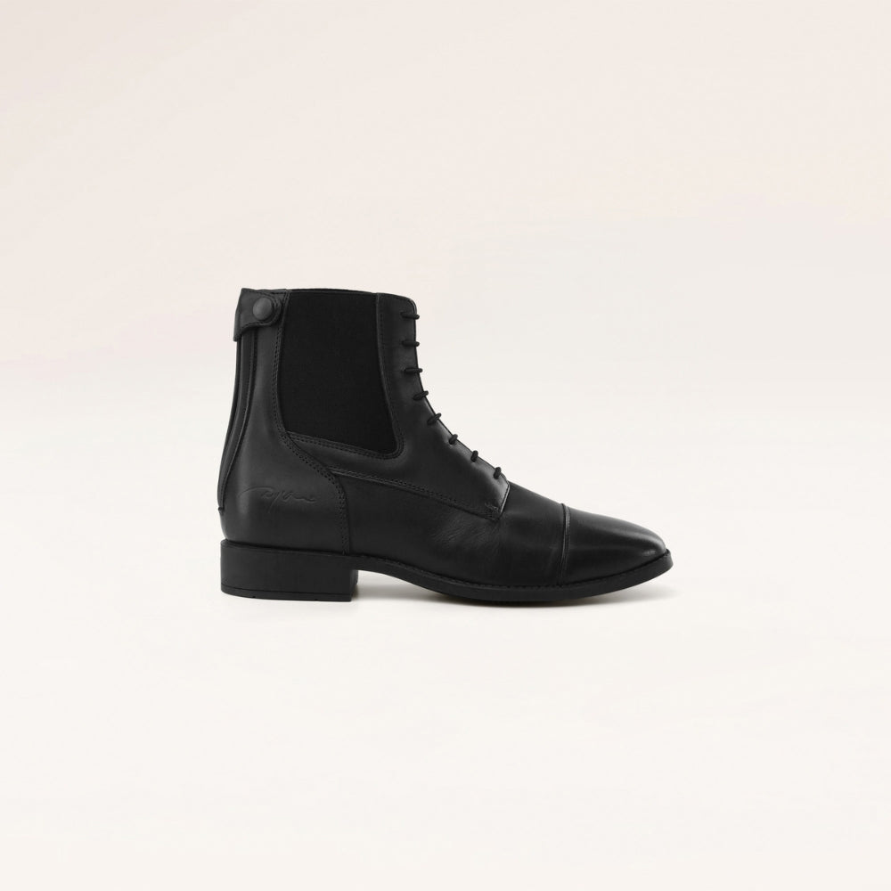 Short Boots Front Laces | Black