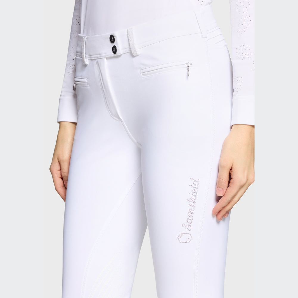 Ladies Adele Breeches | Medium Rise | Knee Grip | White