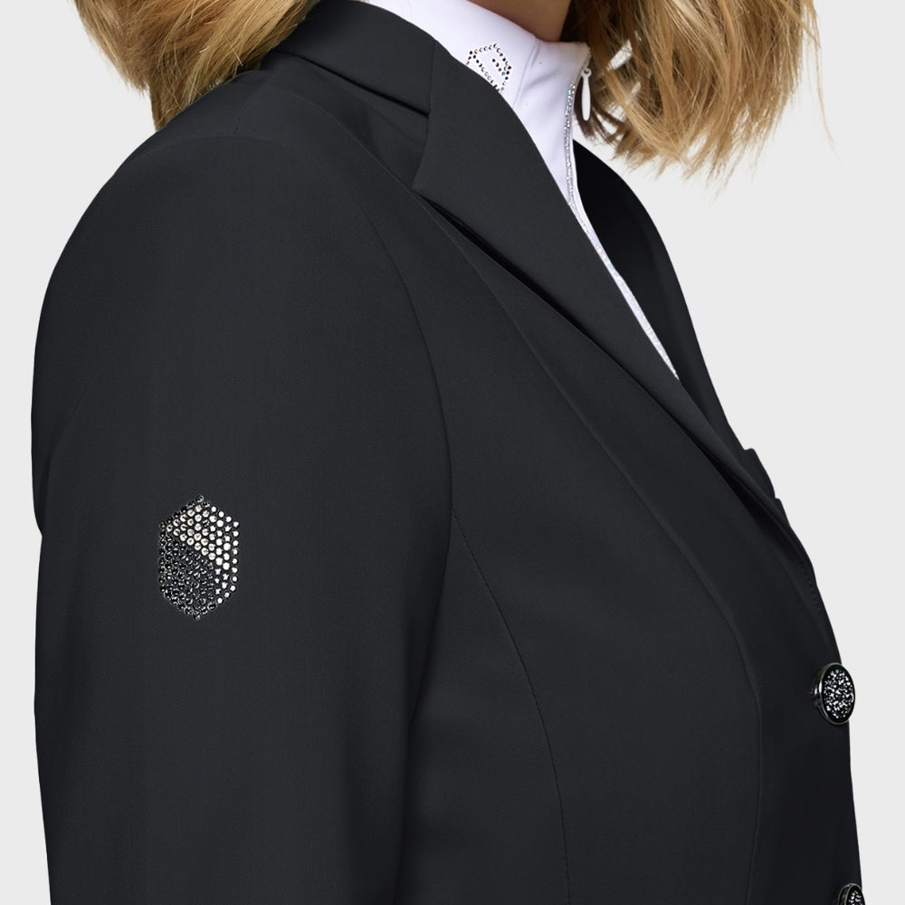 Ladies Victorine Crystal Fabric Show Jacket | Black