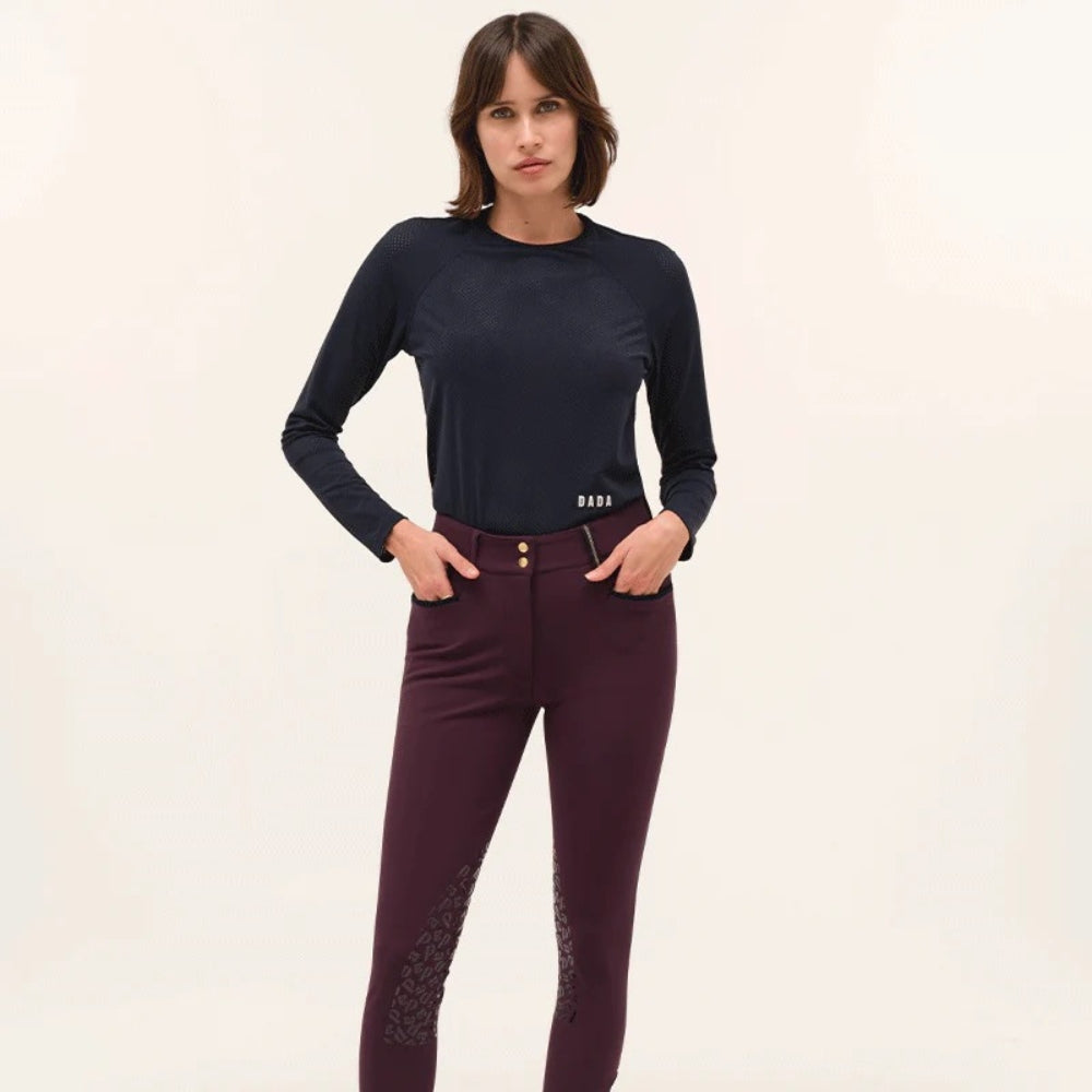 Ladies Giovani Grip Breeches | Medium Rise | Knee Grip | Dark Muscat