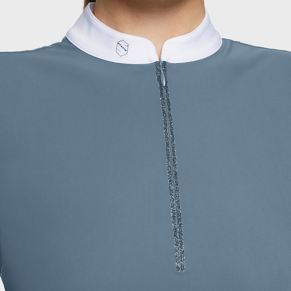 Ladies Aloise Show Shirt | Short Sleeves | Dusty Blue