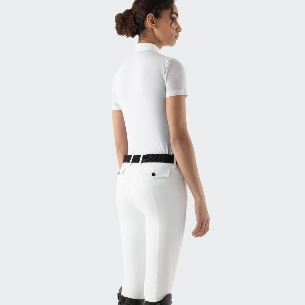 Ladies Eqglio Show Shirt | Short Sleeves | White