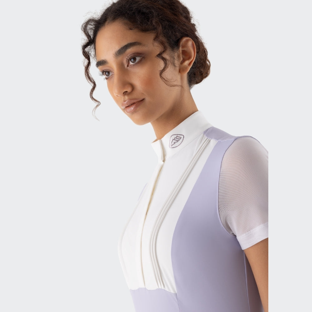 Ladies Eqglio Show Shirt | Short Sleeves | Purple