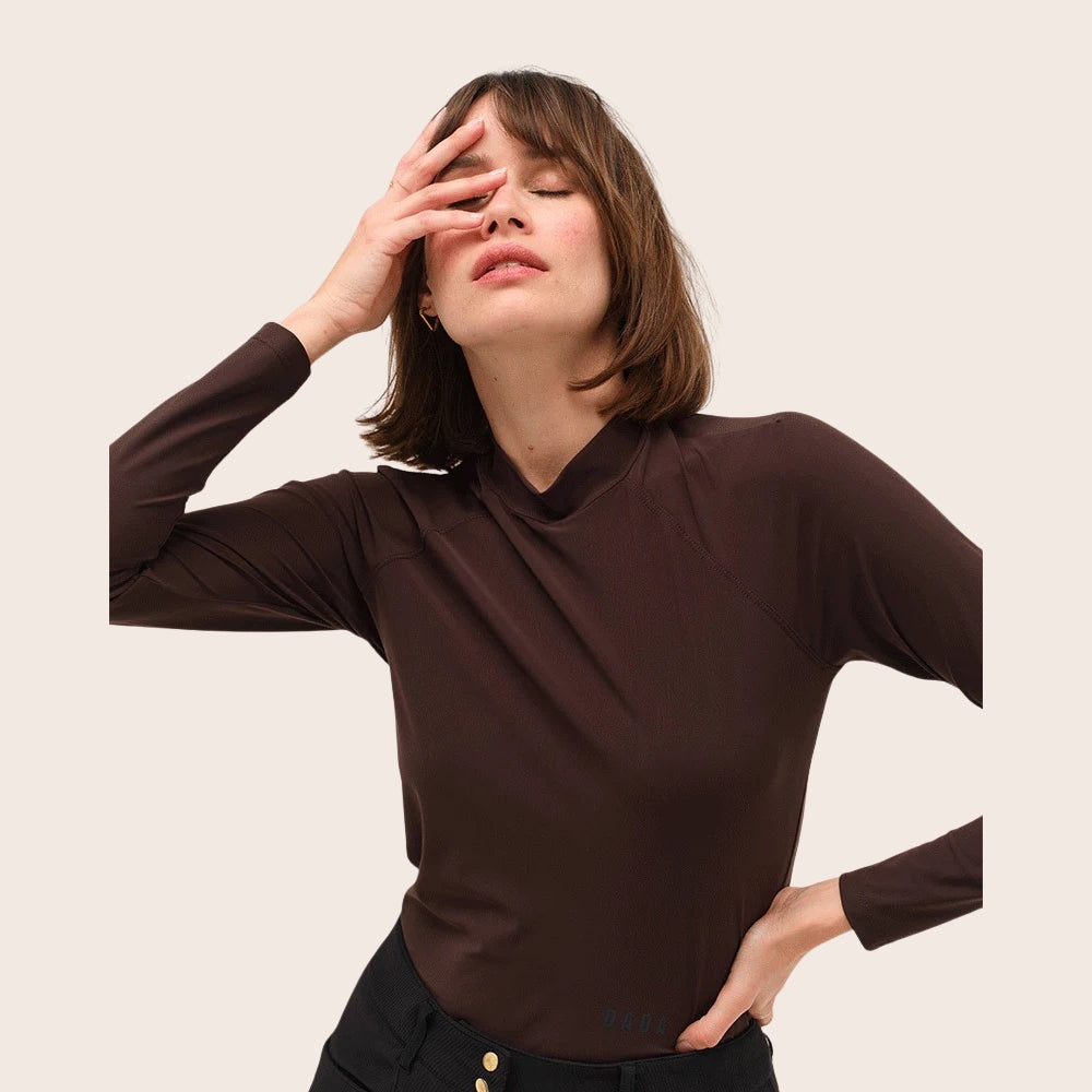 Ladies Totem Technical Training Polo | Long Sleeves | Chocolate