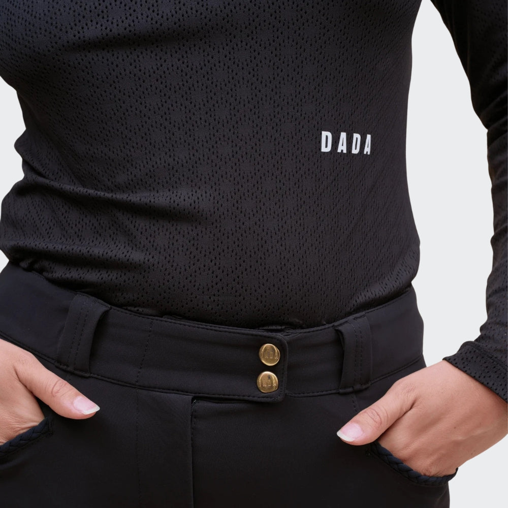 Calder Long Sleeve Training Polo | Black