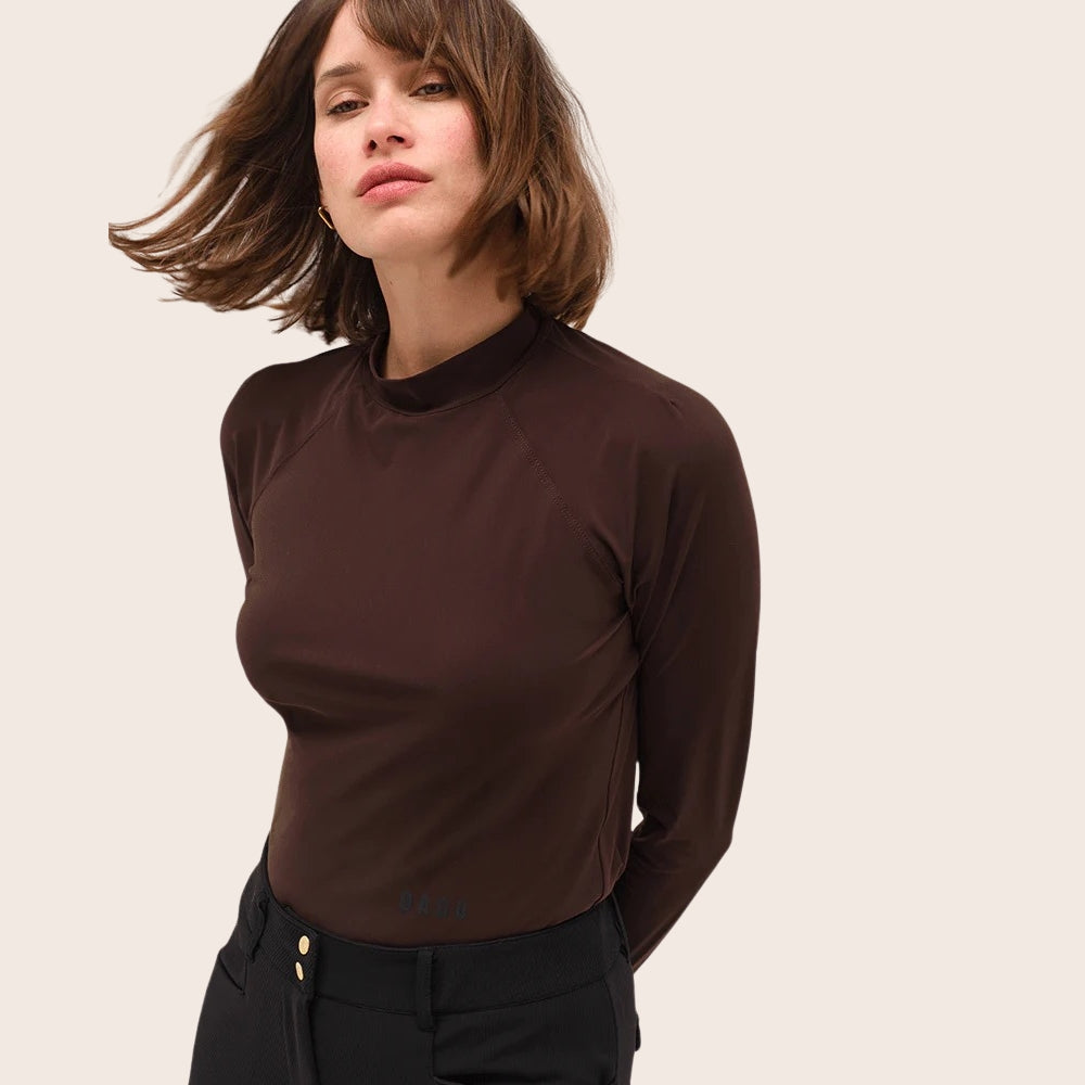 Ladies Totem Technical Training Polo | Long Sleeves | Chocolate