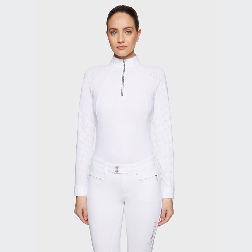 Ladies Adeline Boreal Show Shirt | Long Sleeves | White Ocean Depth