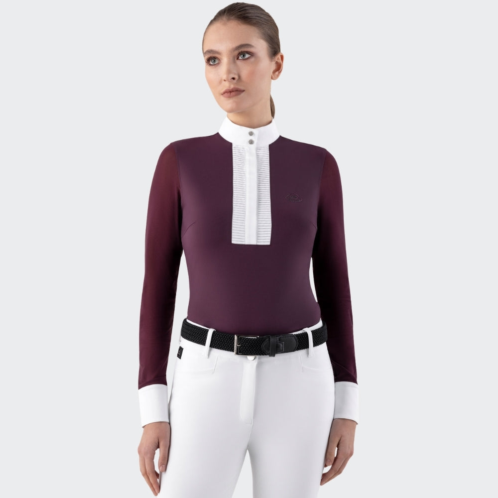 Ladies Golk Show Shirt | Long Sleeves | Burgundy