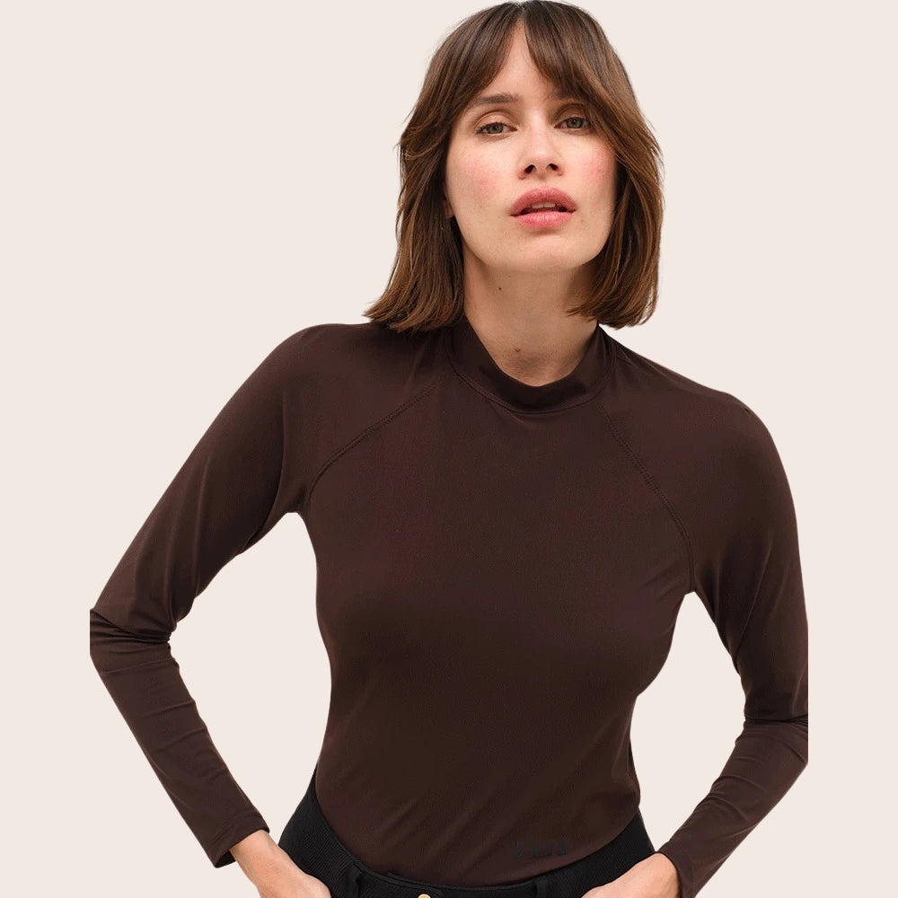 Ladies Totem Technical Training Polo | Long Sleeves | Chocolate