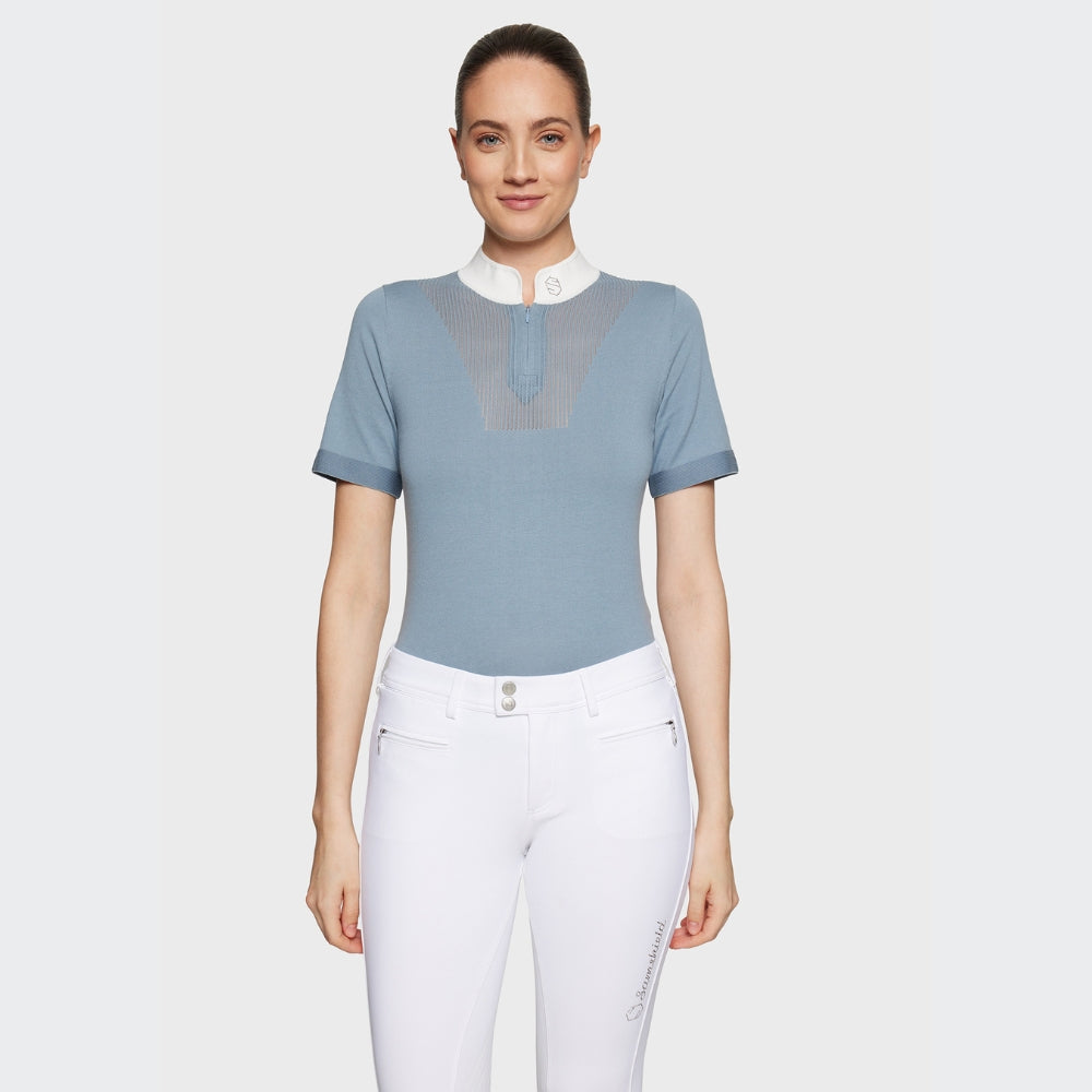 Ladies Zoe Casual Shirt | Short Sleeves | Dusty Blue