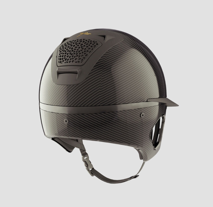 Voronoï Carbon Helmet With Temple Protection | Black