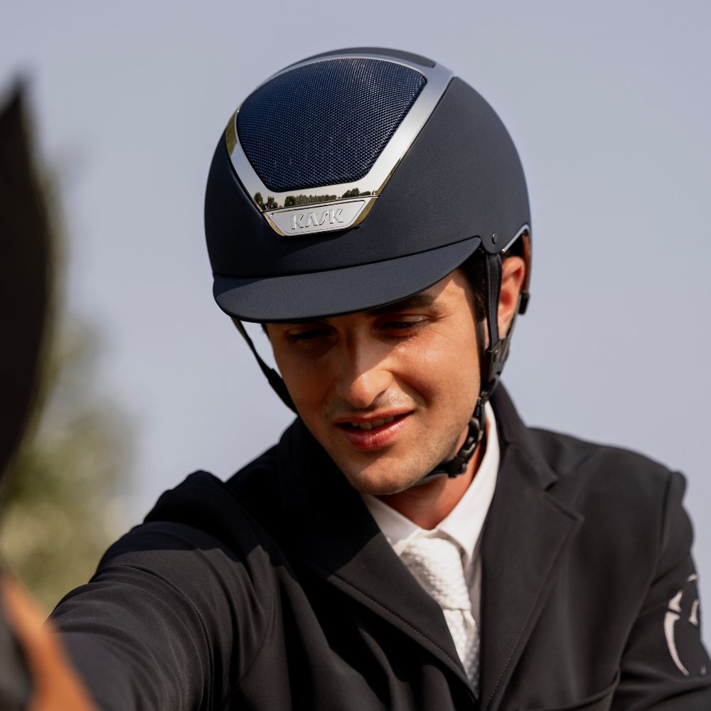 Dogma Chrome Riding Helmet | Navy | Silver