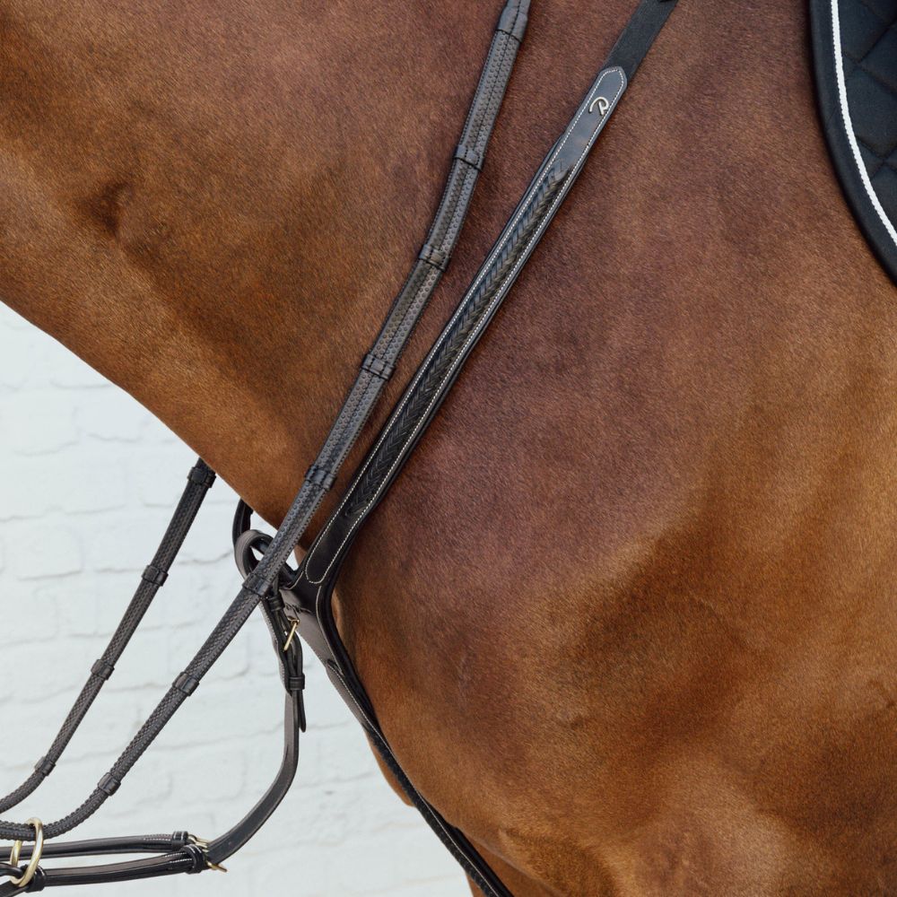D Collection Rubber Reins With Leather Loops