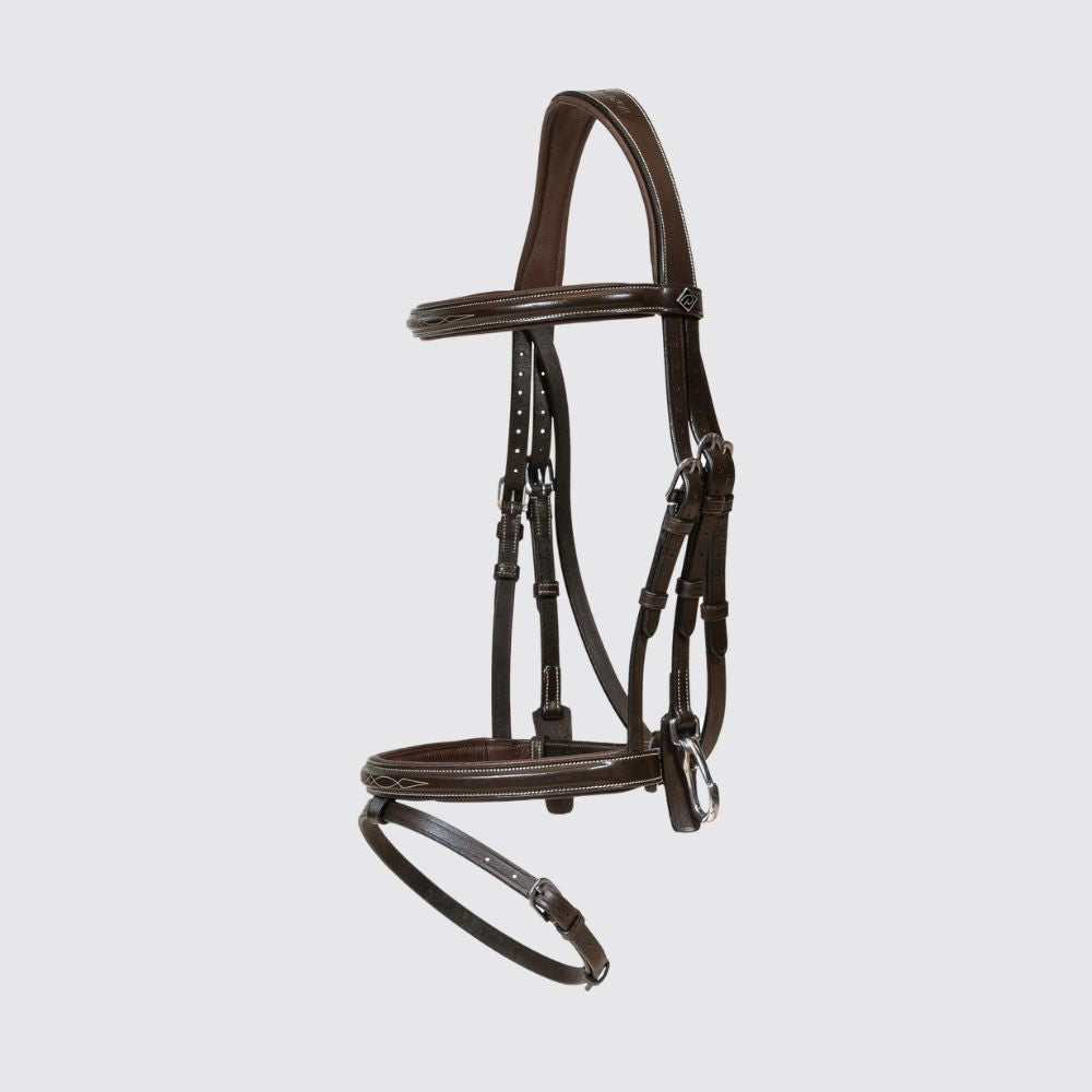 Working Collection Flash Noseband Bridle with Snap Cheekpieces