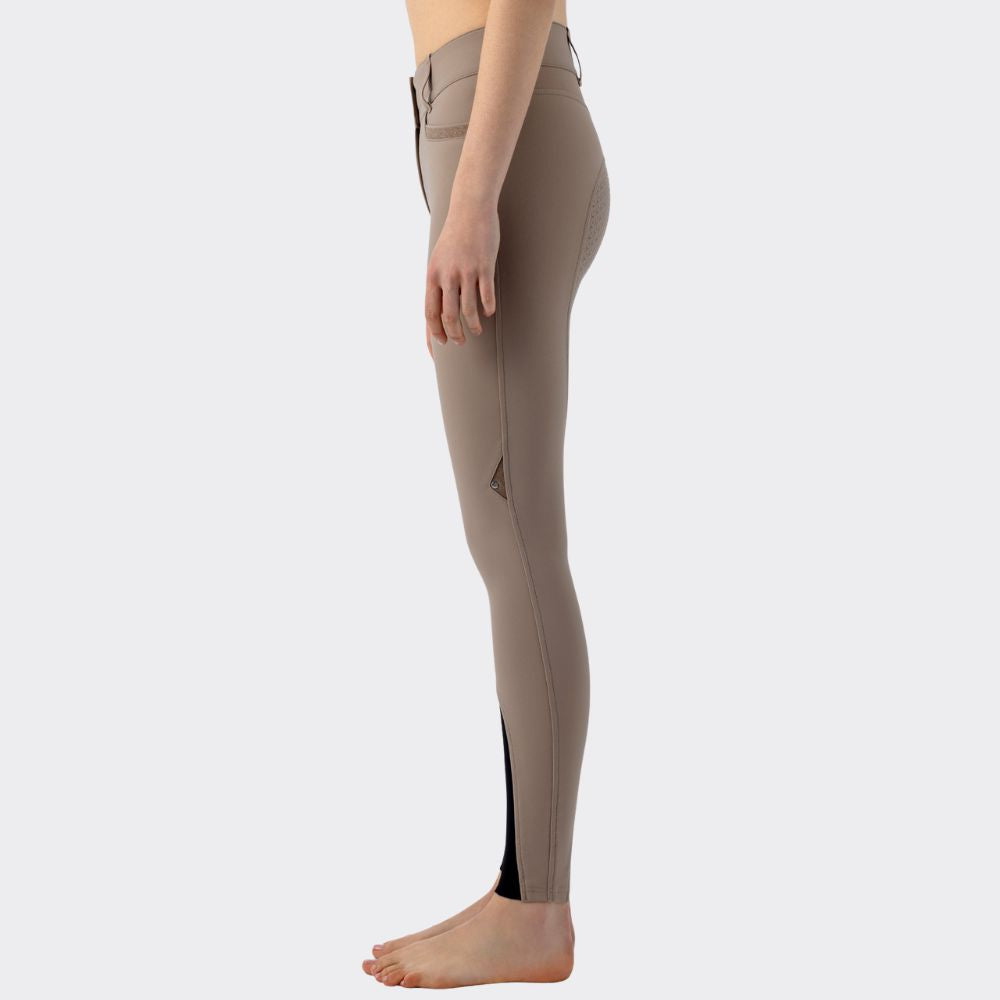 Ladies Crystalek Breeches | High Rise | Knee Grip | Taupe