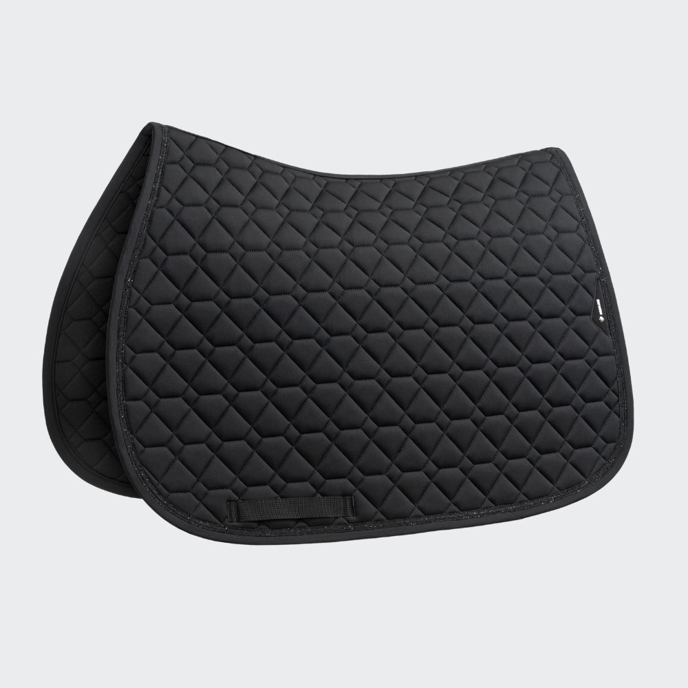 Eqgemma Crystal Fabric Jumping Saddle Pad | Black