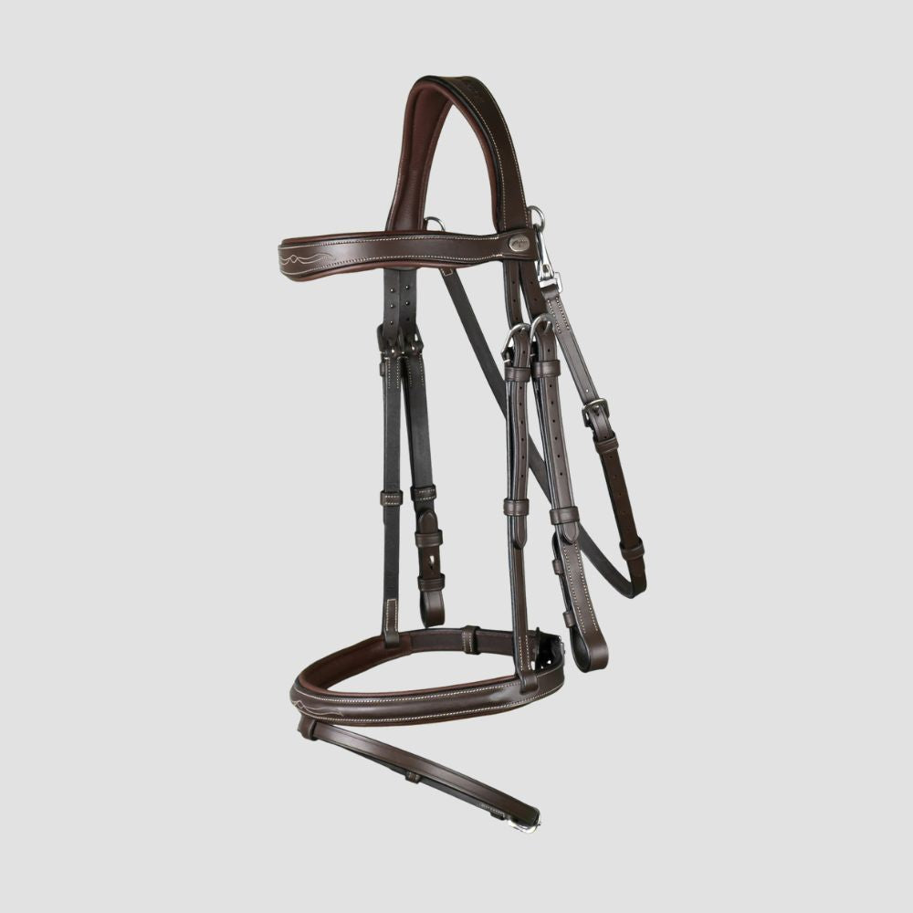 Working Collection Flash Noseband Bridle with Snap Hooks