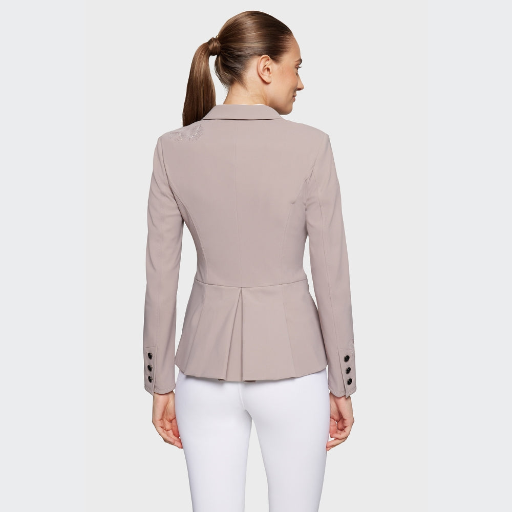 Ladies Victorine Crystal Ferna Show Jacket | Latte