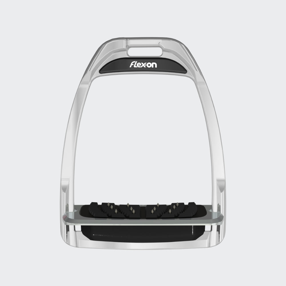 Hunter H Stirrups | Polished Aluminium | Black