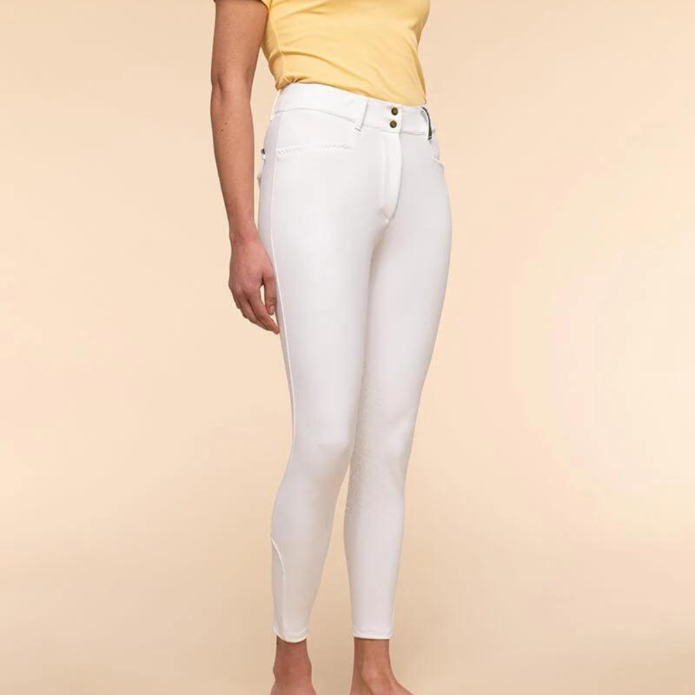 Ladies Giovani Grip Breeches | Medium Rise | Knee Grip | White
