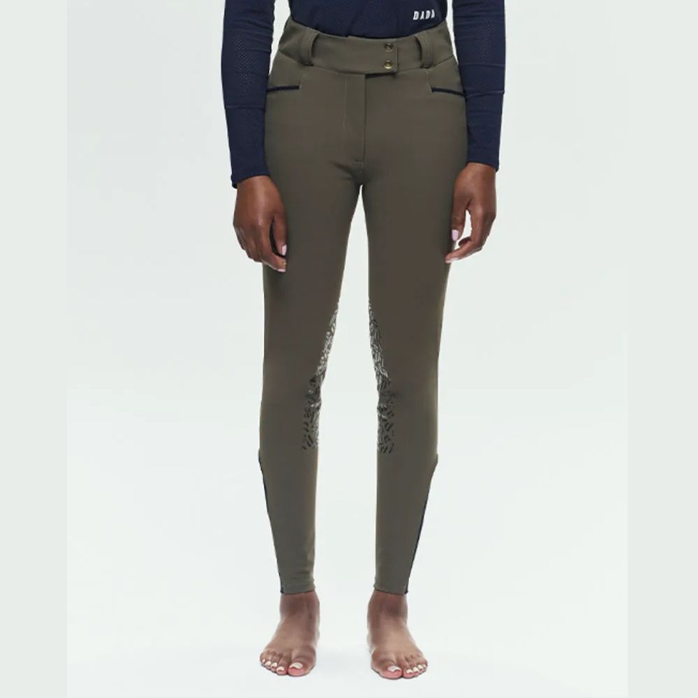 Ladies Kit New Breeches | High Rise | Knee Grip | Dark Olive