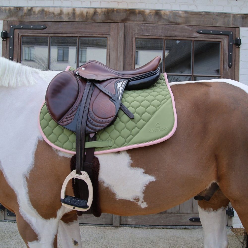 Softshell Onion Quilt Jumping Saddle Pad | Green
