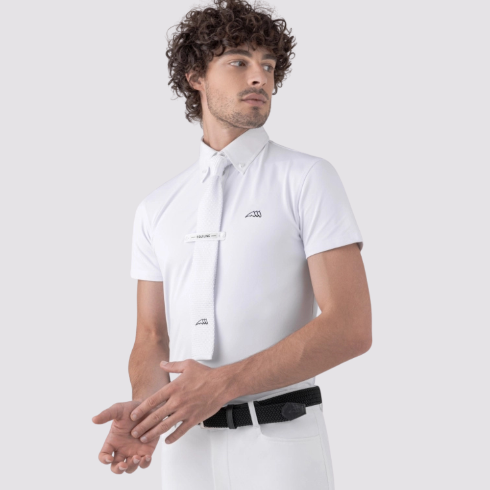 Mens Niam Short Sleeve Show Shirt | White