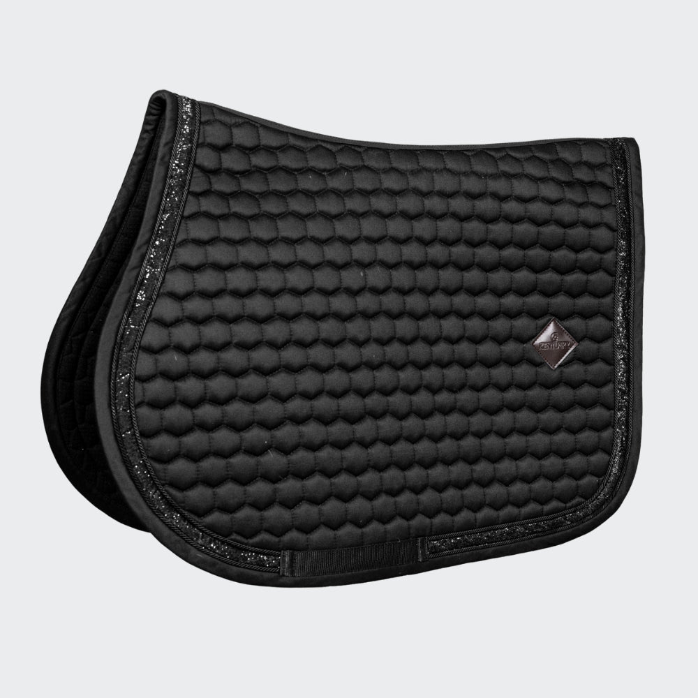 Glitter Band Jumping Saddle Pad | Black