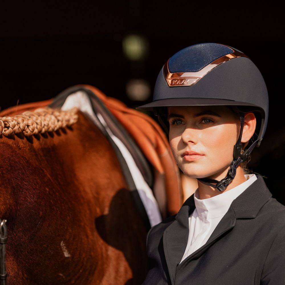 Star Lady Chrome Riding Helmet | Navy | Everyrose