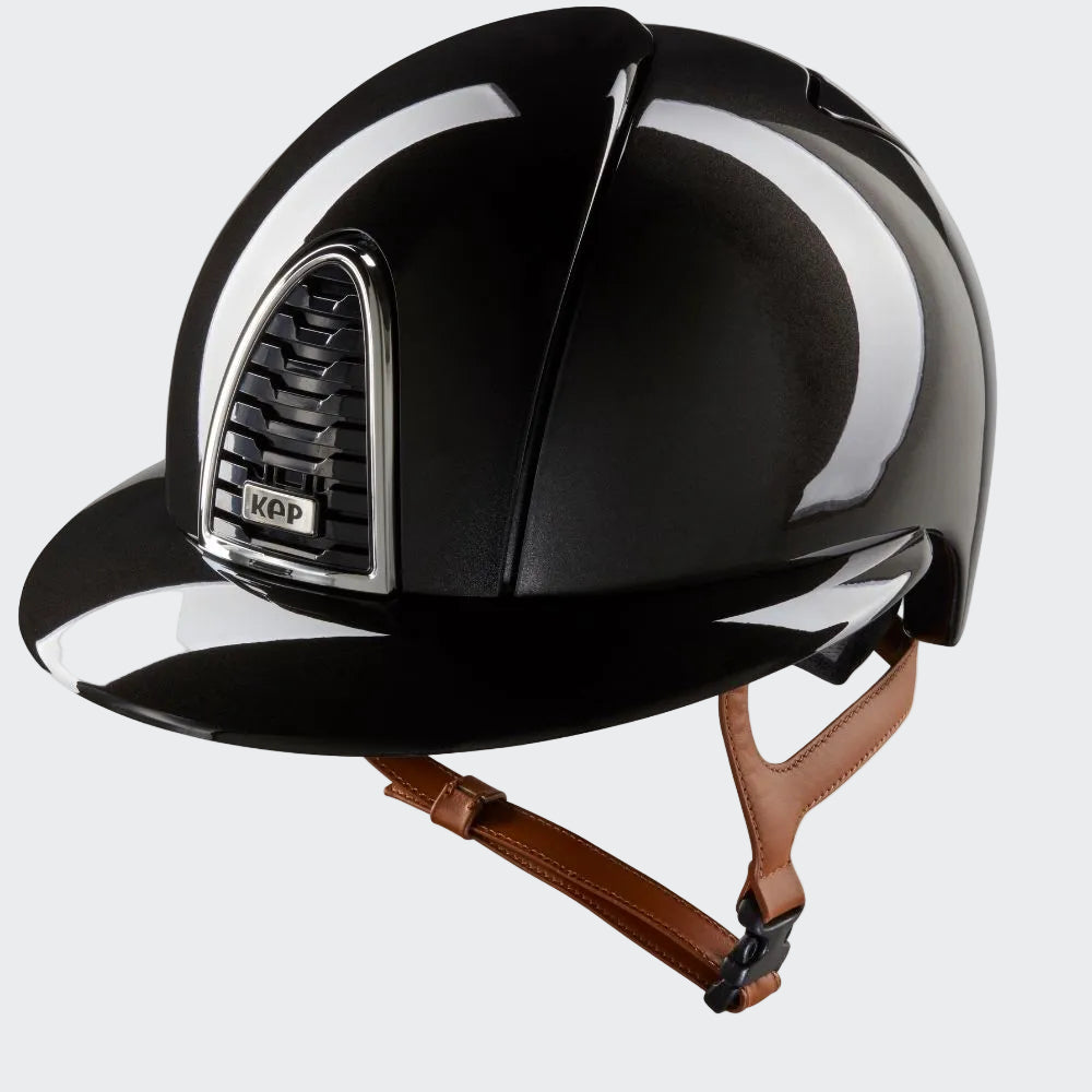 Cromo 2.0 | Polo Visor | Beige Chinstrap | Shine Black