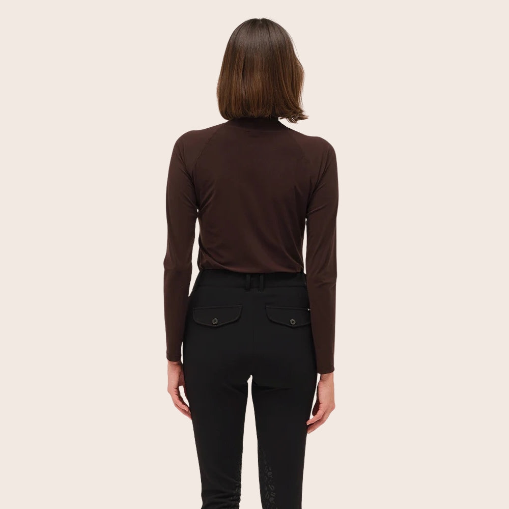 Ladies Totem Technical Training Polo | Long Sleeves | Chocolate