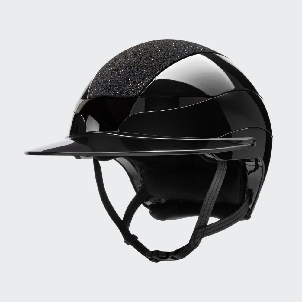 Xanto Helmet | Sun Visor | Swarovski Top | Glossy Black