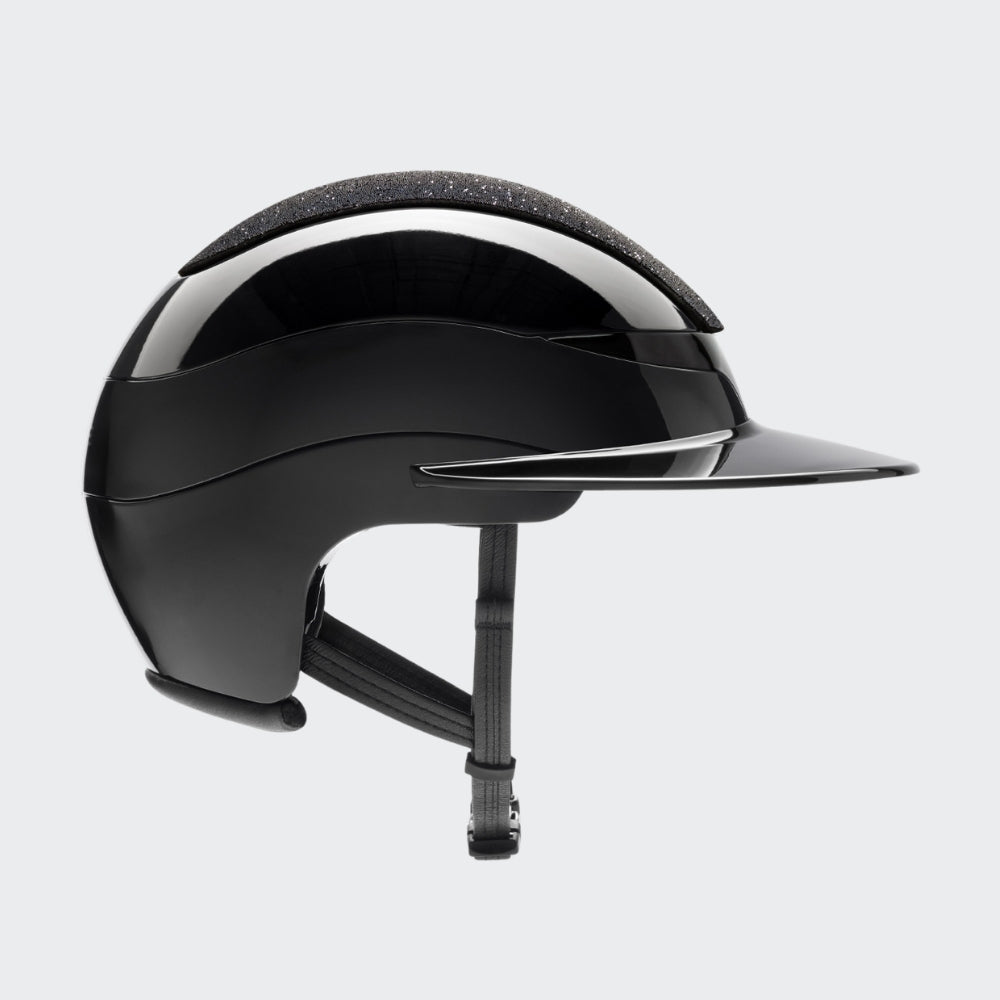 Xanto Helmet | Sun Visor | Swarovski Top | Glossy Black