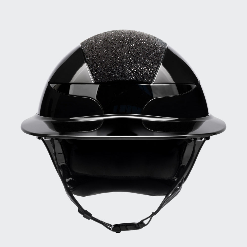 Xanto Helmet | Sun Visor | Swarovski Top | Glossy Black