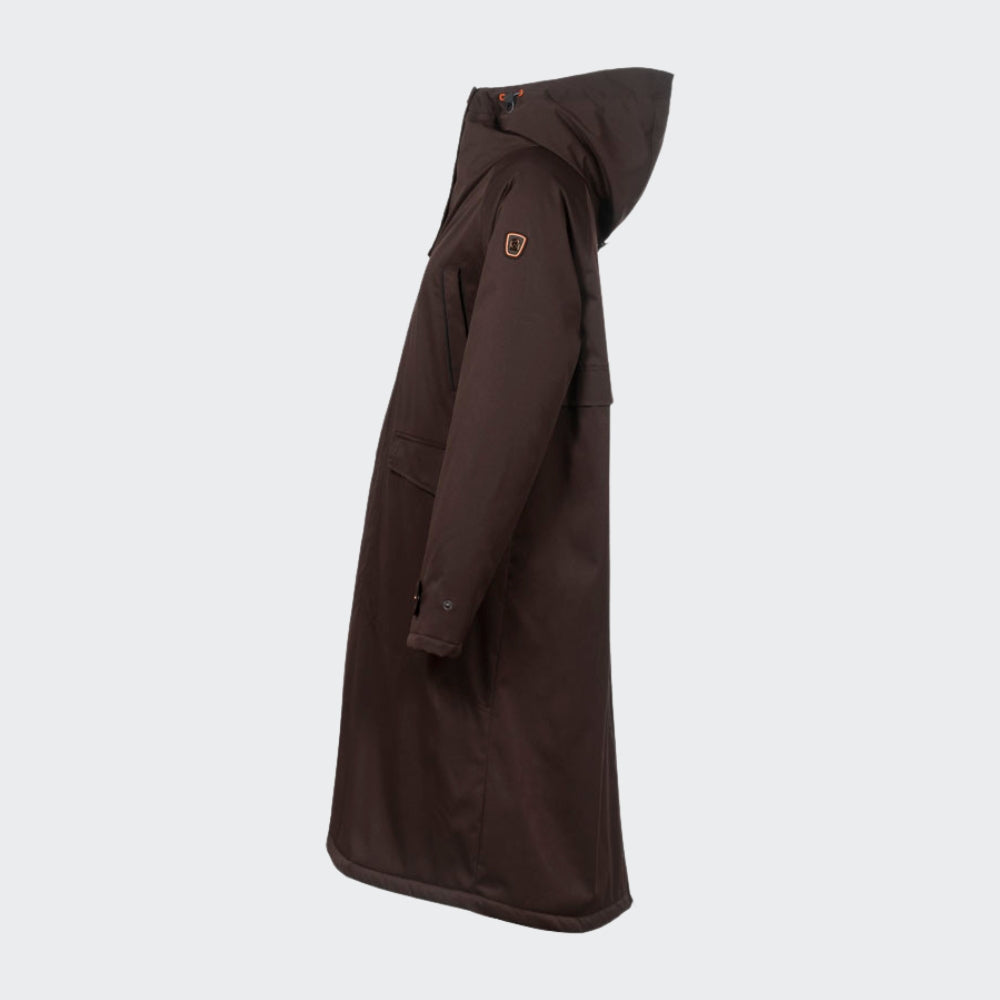 Ladies Cavallior Maxi Coat | Teddy Fleece Lining | Espresso Brown
