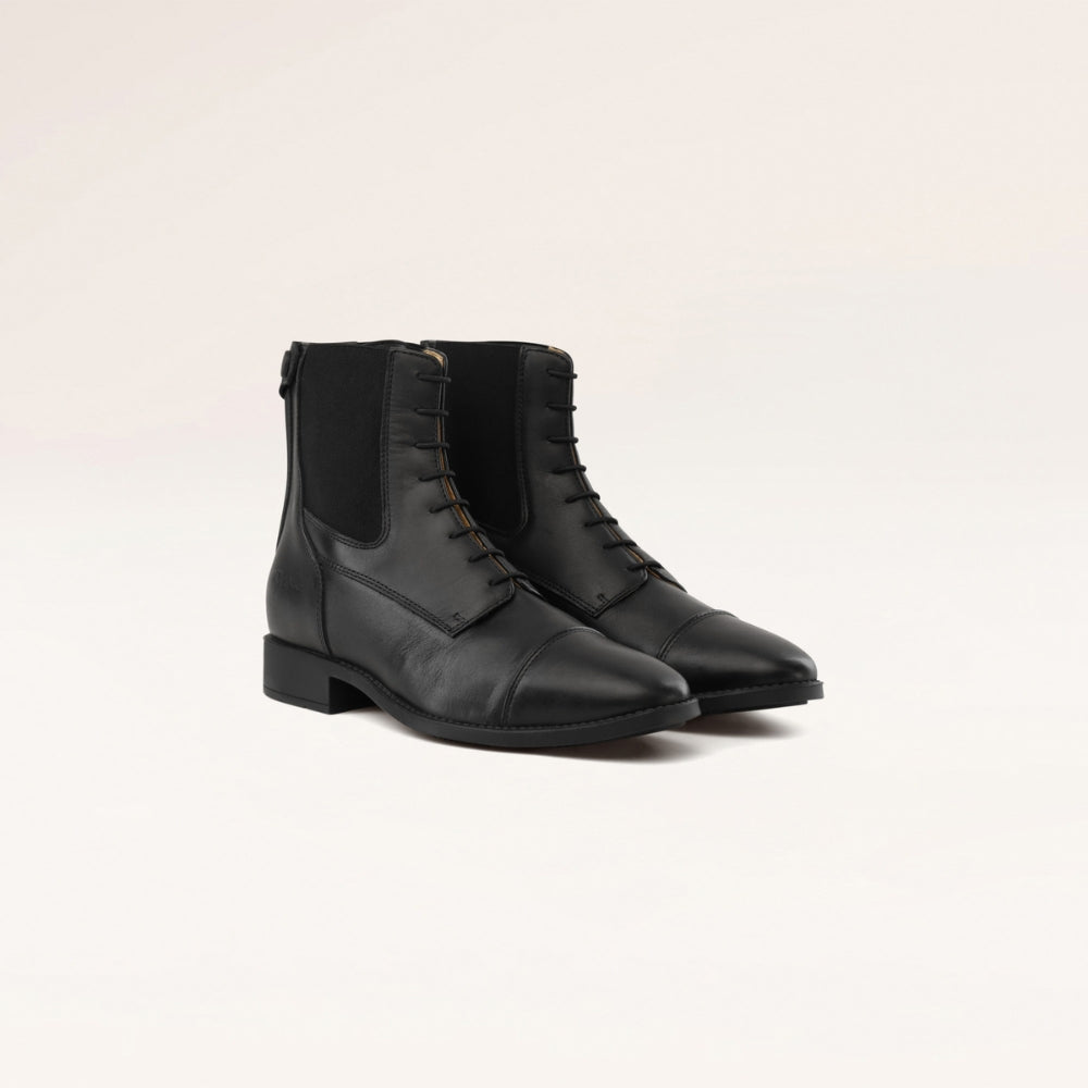 Short Boots Front Laces | Black
