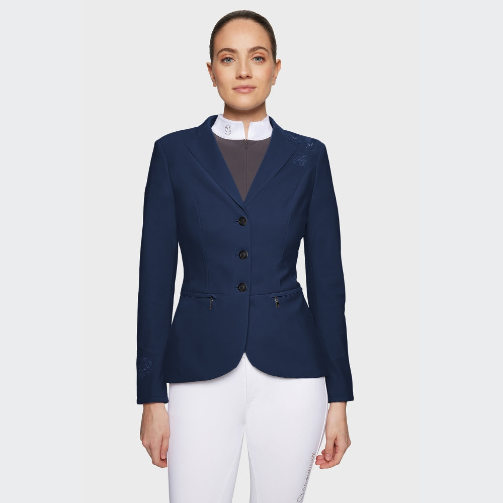 Ladies Victorine Crystal Ferna Show Jacket | Sapphire