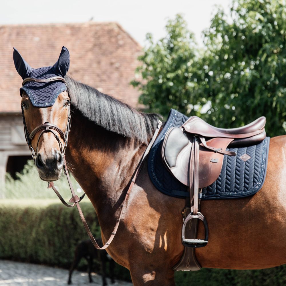 Glitter Stone Jumping Saddle Pad | Navy