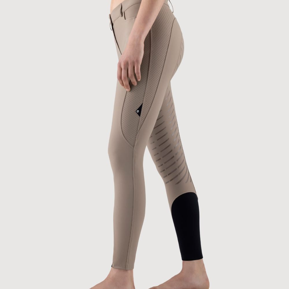 Ladies Curtek Breeches | Medium Rise | Knee Grip | Taupe