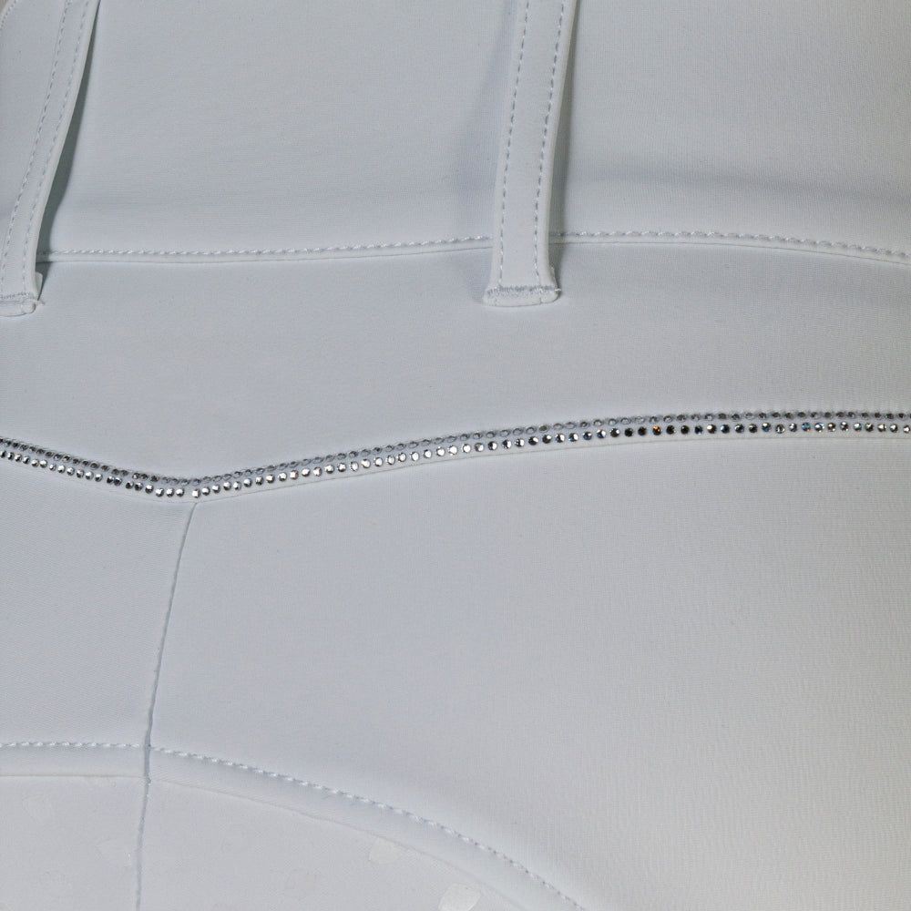 Ladies Adellekh Breeches | High Rise | Knee Grip | White
