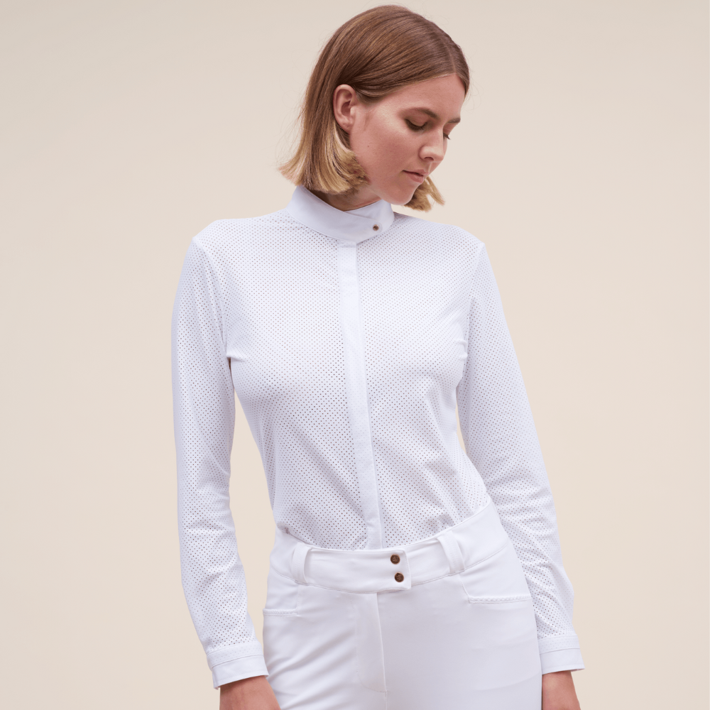 Ladies Euphoria L/S Show Shirt | White (LAST ONE - LARGE)