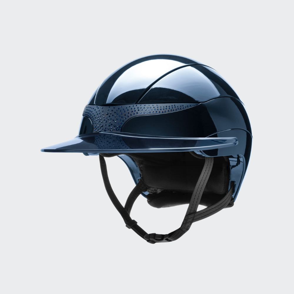 Xanto Helmet | Sun Visor | Rhinestone Detail | Glossy Navy