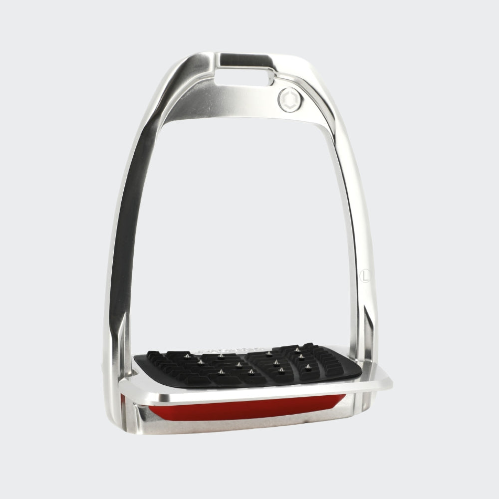 Hunter H Stirrups | Polished Aluminium | Red
