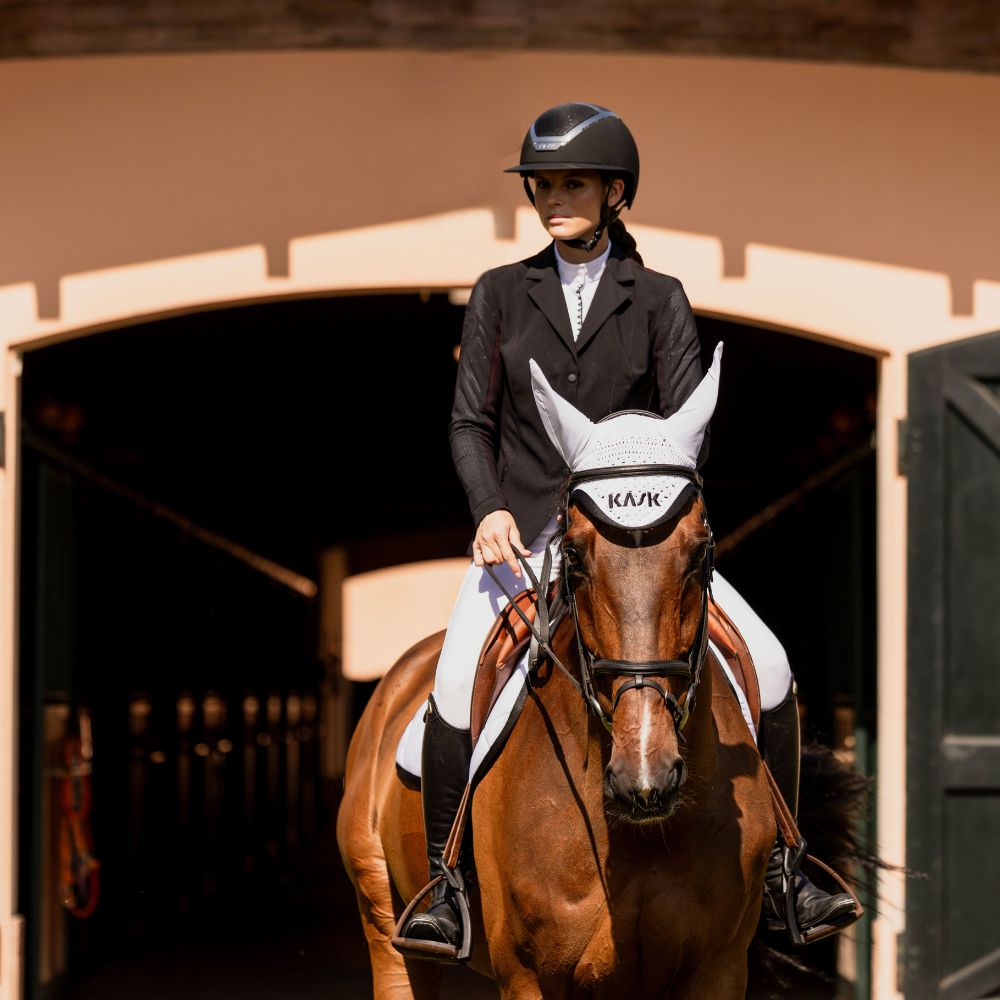 Star Lady Chrome Riding Helmet | Black | Silver