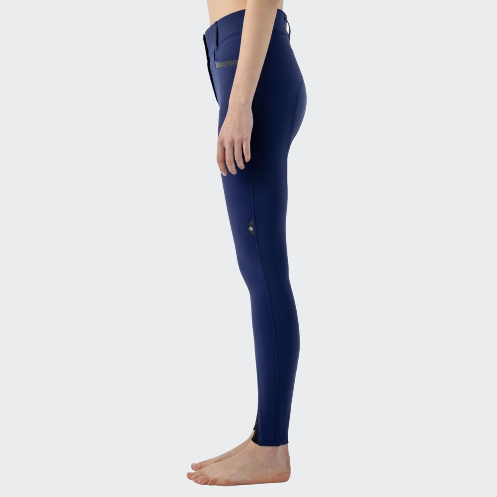 Ladies Crystalek Breeches | High Rise | Knee Grip | Blueberry