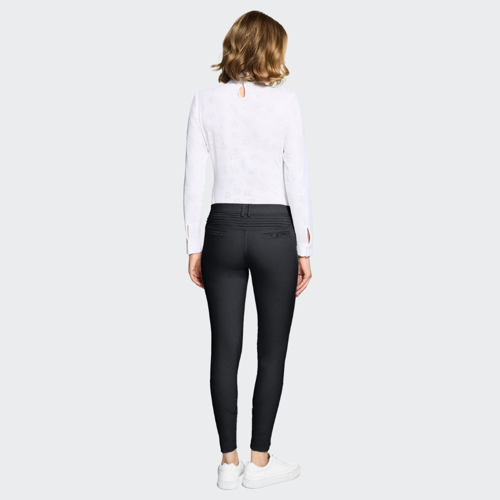 Ladies Adele Breeches | Medium Rise | Knee Grip | Black