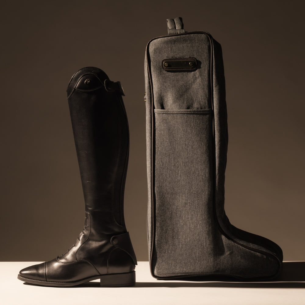 Tall Riding Boots With Laces | Black