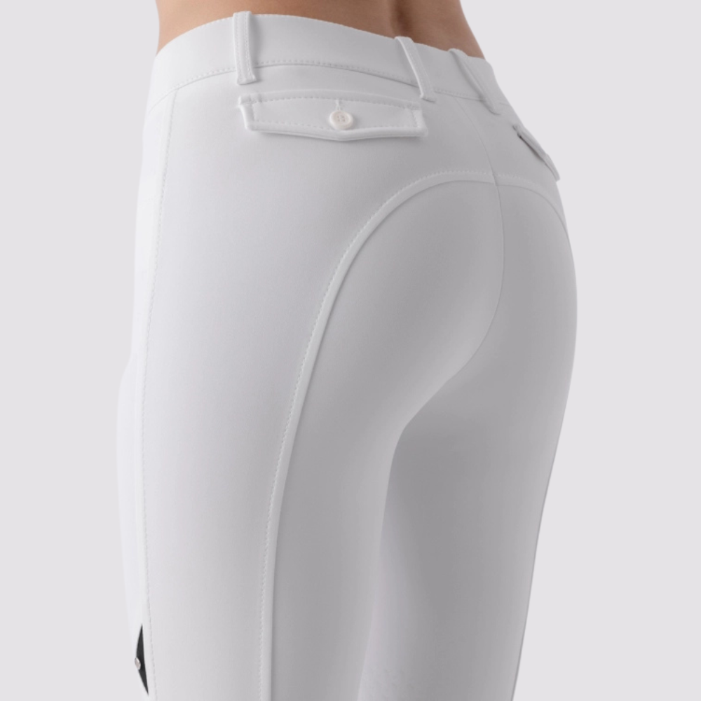 Ladies Atirk Breeches | Medium Rise | Knee Grip | White